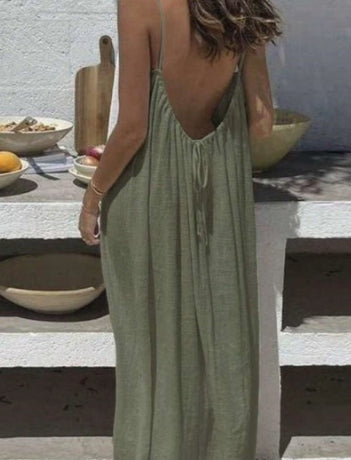 Ocean Halo Backless Loose-Fit Dress