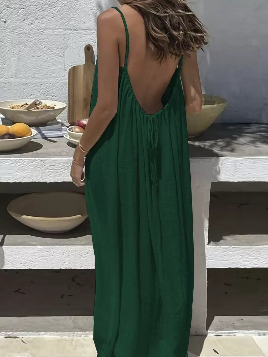 Ocean Halo Backless Loose-Fit Dress
