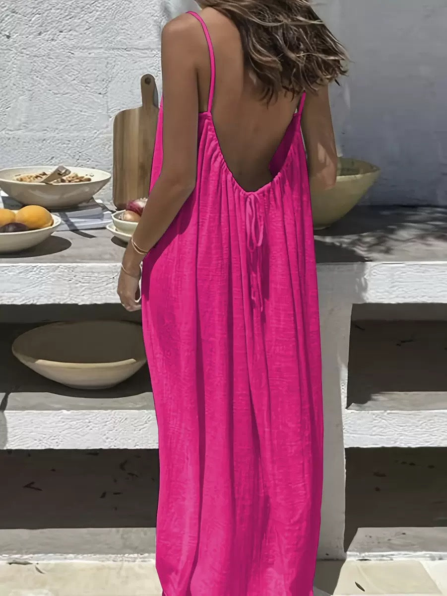Ocean Halo Backless Loose-Fit Dress