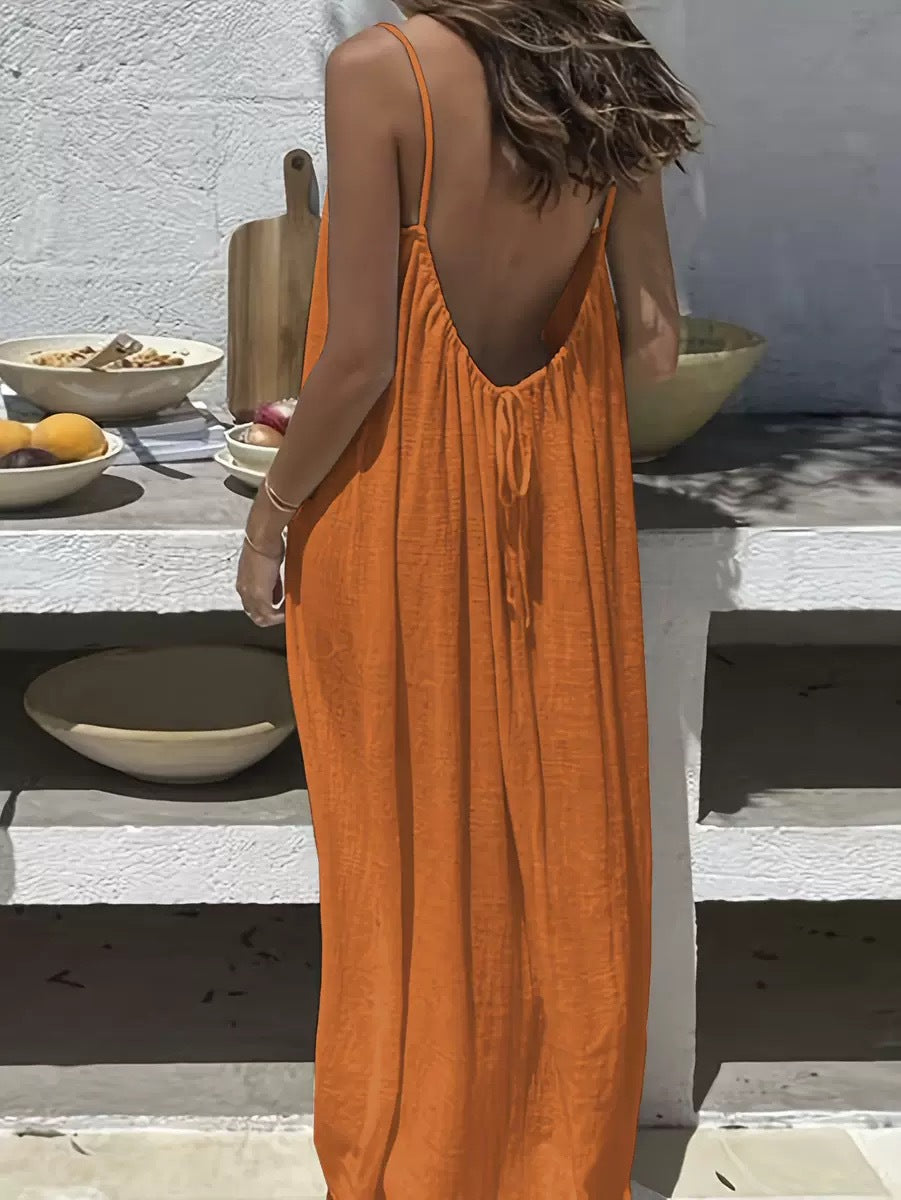 Ocean Halo Backless Loose-Fit Dress