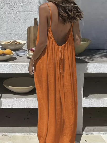 Ocean Halo Backless Loose-Fit Dress
