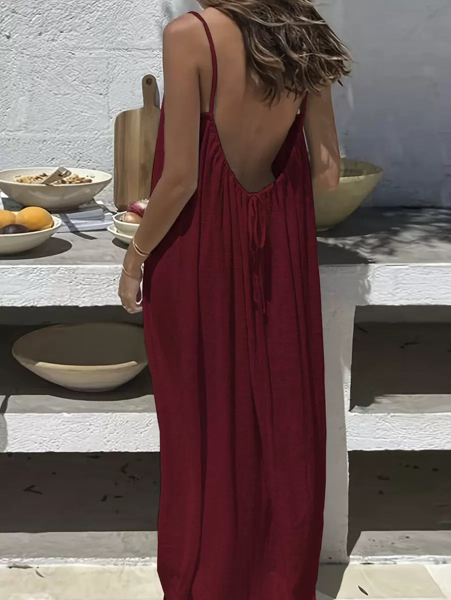 Ocean Halo Backless Loose-Fit Dress